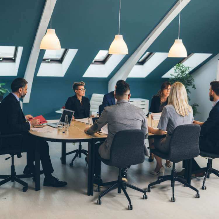 people working in a corporate setting